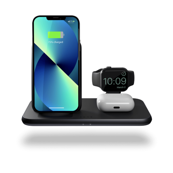 ZEDC15B - Zens Aluminium 4-in-1 Stand Wireless Charger with iPhone13