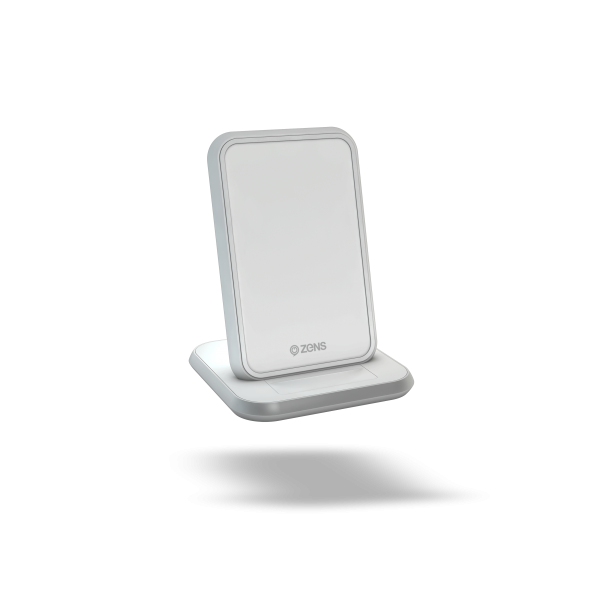Stand Aluminium Wireless Charger - White