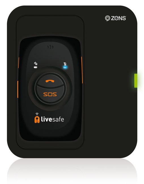 LiveSafe Orange ZENS Single Wireless Charger Black
