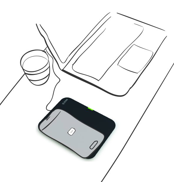 ZENS Single Wireless Charger Drawing