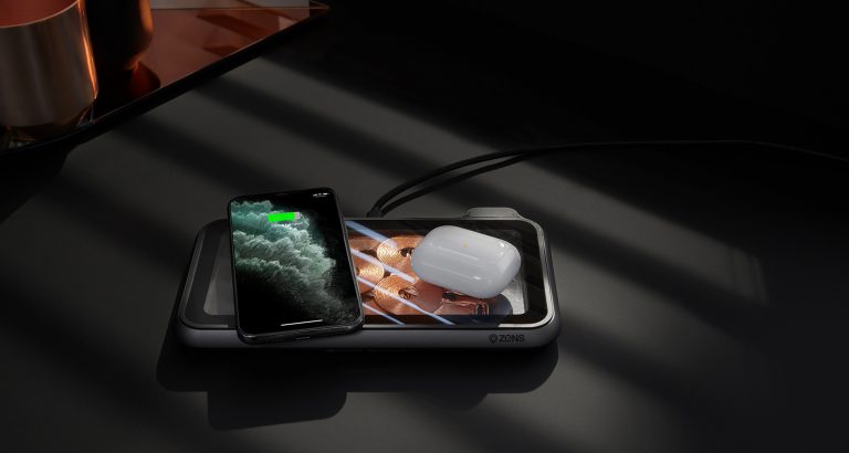 ZENS Liberty 16 Coils Wireless Charger Glass Edition Lifestyle Image