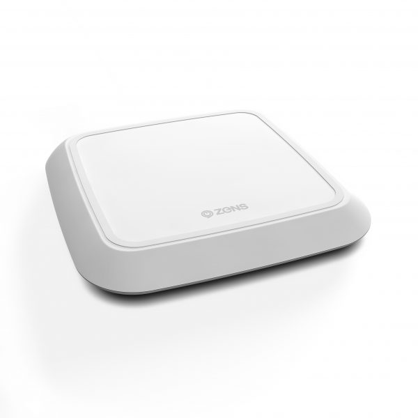 ZENS Single Fast Wireless Charger White Front-side view