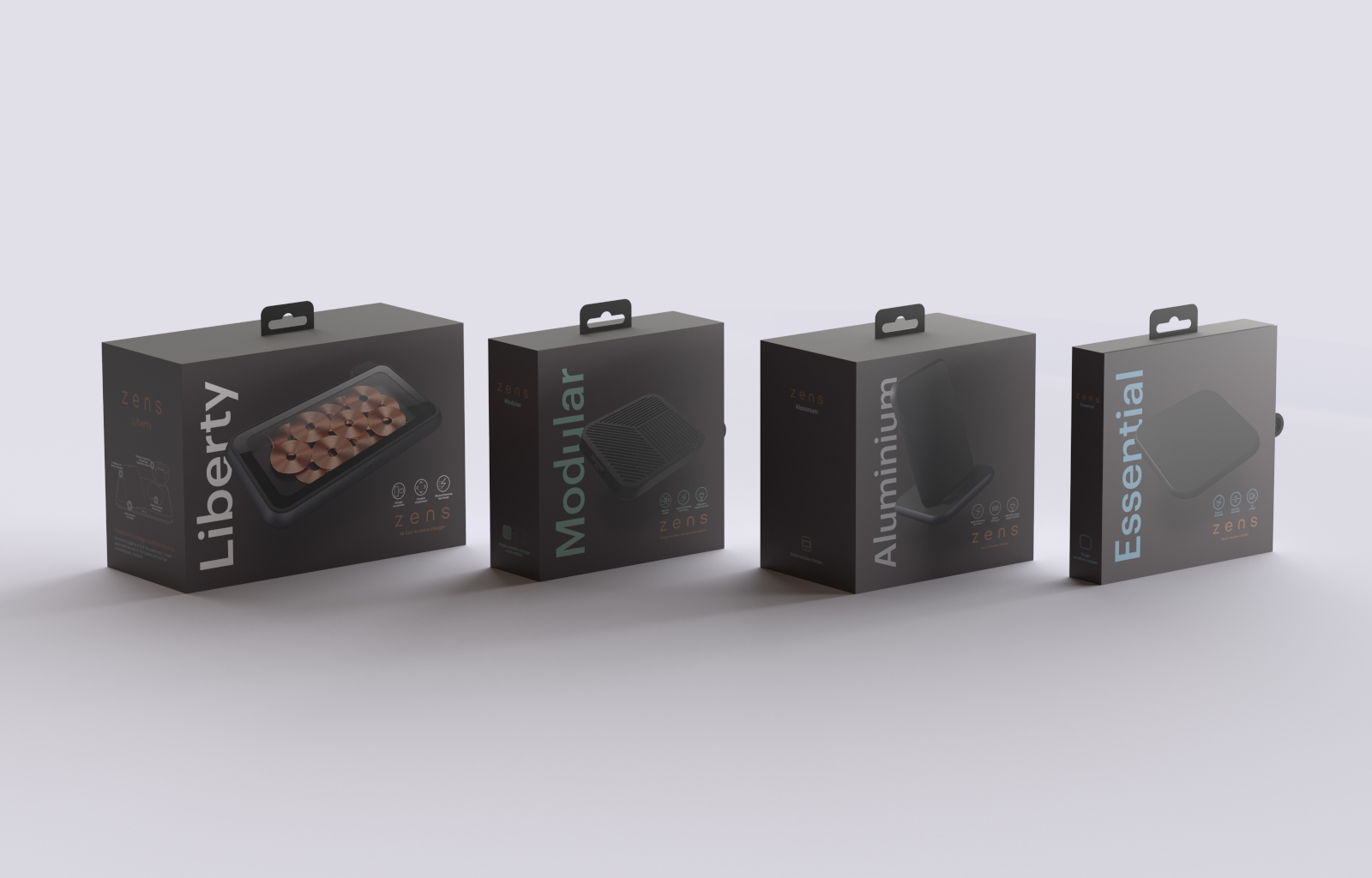 Zens ranges packaging Liberty modular Aluminium Essential